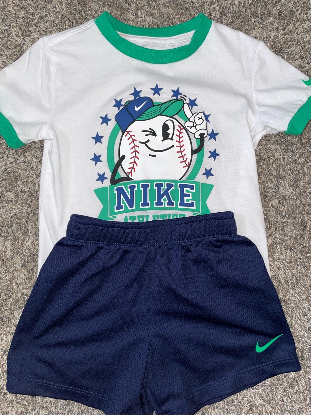 Nike Toddler Boy Baseball Shirt & Shorts Set NWOT